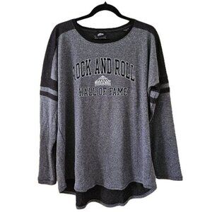 Champion Rock And Roll Hall Of Fame Sweatshirt Men XL Gray LS Lightweight Preppy